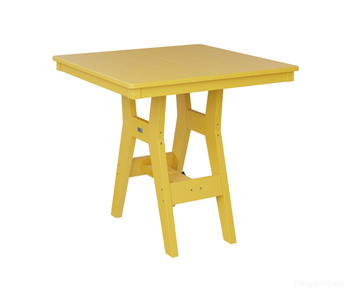 BGHST0033CSY-Berlin Gardens-Harbor 33" Square Table - Counter Height-Sunburst Yellow BG-Pangaea Patio