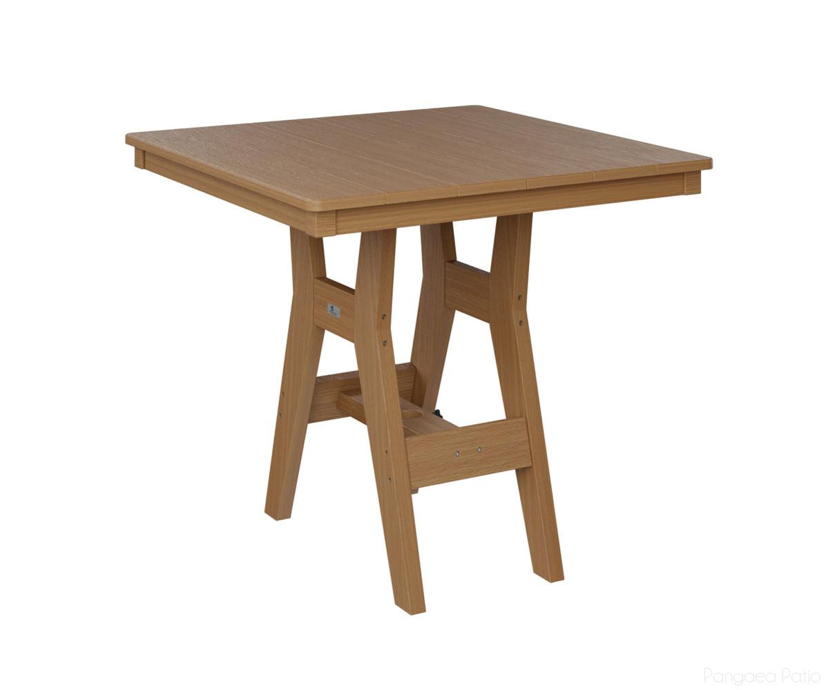 BGHST0033DNT-Berlin Gardens-Harbor 33" Square Table - Dining Height-Natural Teak BG-Pangaea Patio