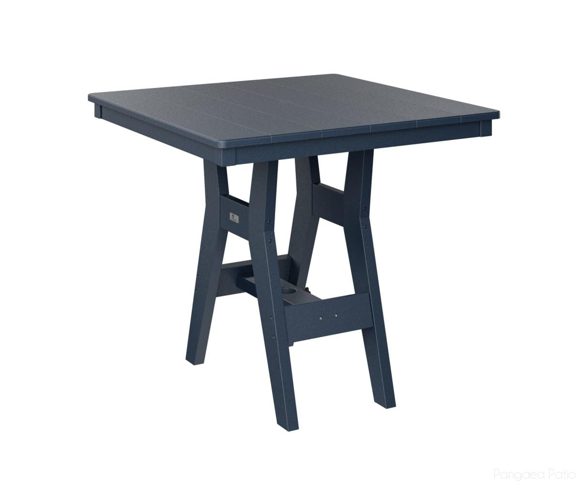 BGHST0033DNB-Berlin Gardens-Harbor 33" Square Table - Dining Height-Navy Blue BG-Pangaea Patio