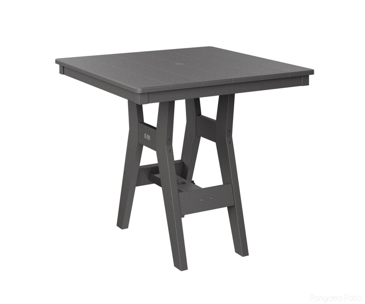 BGHST0033DSG-Berlin Gardens-Harbor 33" Square Table - Dining Height-Smoke Gray BG-Pangaea Patio