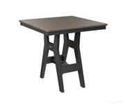 BGHHFT0033BBZBK-Berlin Gardens-Harbor 33" Square Table - Hammered Top - Bar Height-Bronze BG-Black BG-Pangaea Patio