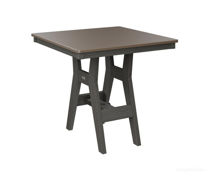 BGHHFT0033BBZCG-Berlin Gardens-Harbor 33" Square Table - Hammered Top - Bar Height-Bronze BG-Coastal Gray BG-Pangaea Patio