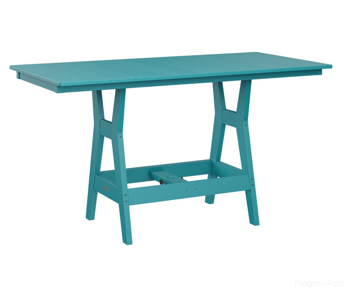 BGHRT3366BAB-Berlin Gardens-Harbor 33" x 66" Rectangular Table - Bar Height-Aruba Blue BG-Pangaea Patio