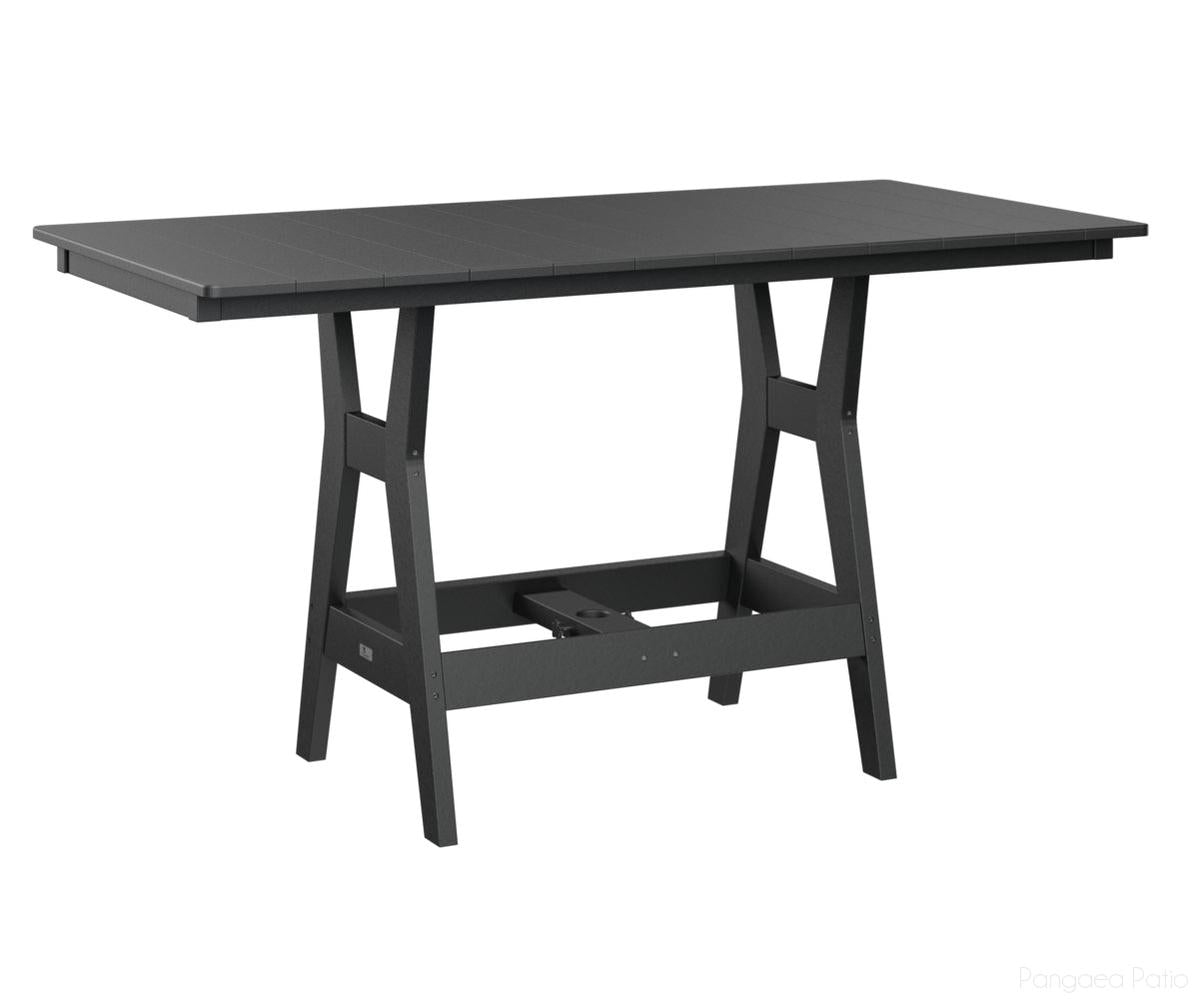 BGHRT3366BBK-Berlin Gardens-Harbor 33" x 66" Rectangular Table - Bar Height-Black BG-Pangaea Patio