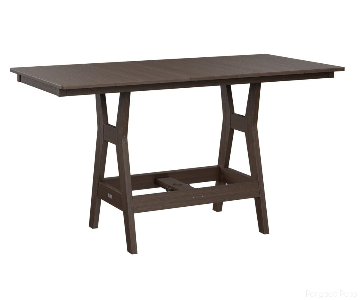 BGHRT3366BBW-Berlin Gardens-Harbor 33" x 66" Rectangular Table - Bar Height-Brazilian Walnut BG-Pangaea Patio