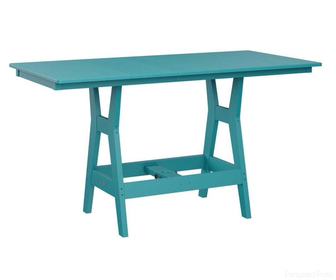 BGHRT3366CAB-Berlin Gardens-Harbor 33" x 66" Rectangular Table - Counter Height-Aruba Blue BG-Pangaea Patio