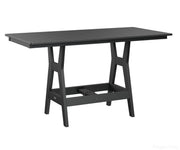 BGHRT3366CBK-Berlin Gardens-Harbor 33" x 66" Rectangular Table - Counter Height-Black BG-Pangaea Patio
