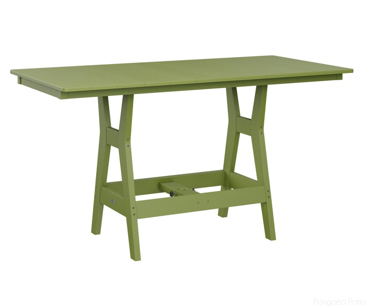 BGHRT3366CKG-Berlin Gardens-Harbor 33" x 66" Rectangular Table - Counter Height-Kiwi Green BG-Pangaea Patio
