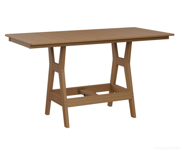 BGHRT3366CNT-Berlin Gardens-Harbor 33" x 66" Rectangular Table - Counter Height-Natural Teak BG-Pangaea Patio