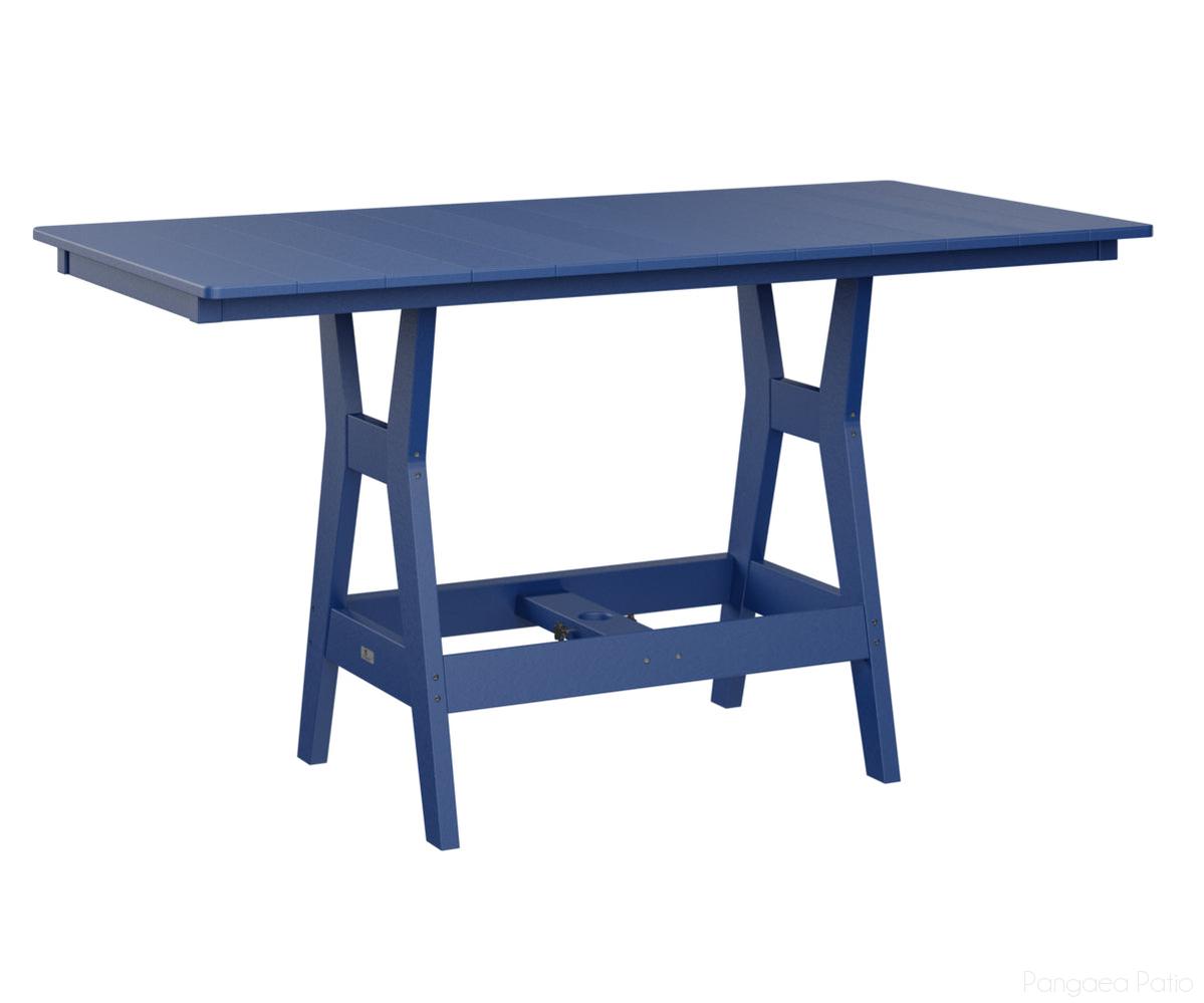 BGHRT3366CPB-Berlin Gardens-Harbor 33" x 66" Rectangular Table - Counter Height-Pacific Blue BG-Pangaea Patio