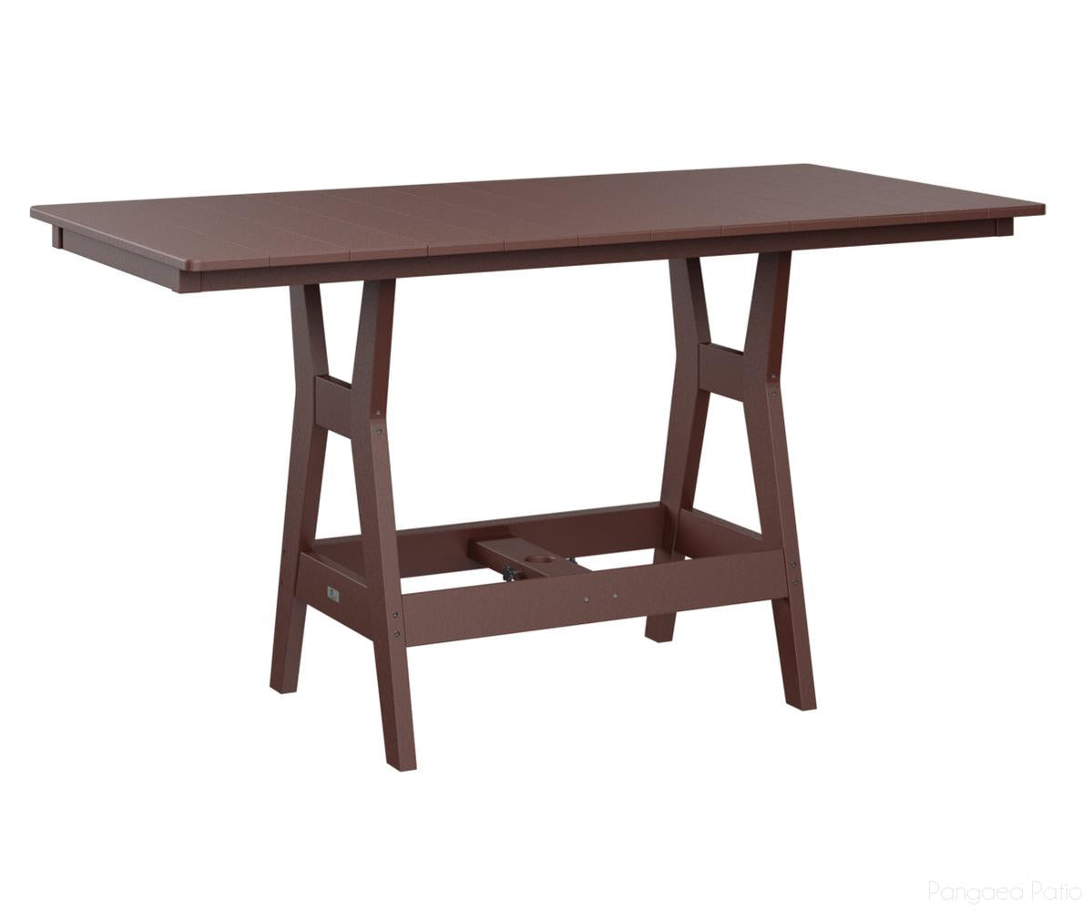 BGHRT3366DBY-Berlin Gardens-Harbor 33" x 66" Rectangular Table - Dining Height-Burgundy BG-Pangaea Patio