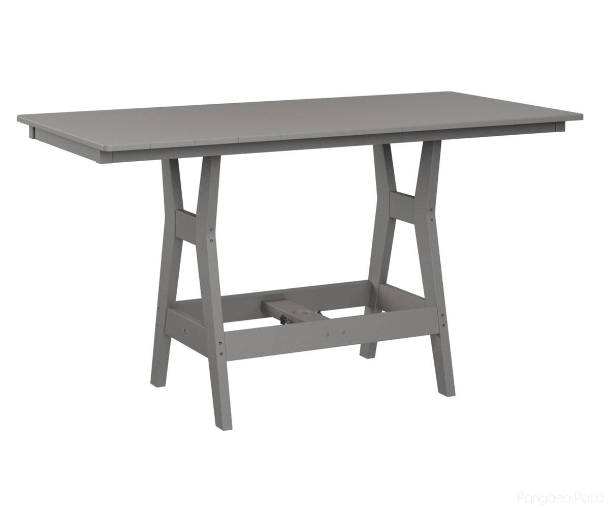 BGHRT3366DLG-Berlin Gardens-Harbor 33" x 66" Rectangular Table - Dining Height-Light Gray BG-Pangaea Patio