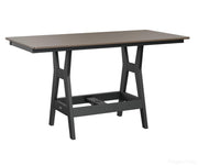BGHHFT3366DBZBK-Berlin Gardens-Harbor 33" x 66" Rectangular Table - Hammered Top - Dining Height-Bronze BG-Black BG-Pangaea Patio