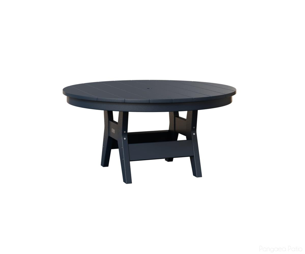 BGHRCT1838NB-Berlin Gardens-Harbor 38" Round Conversation Table-Navy Blue BG-Pangaea Patio