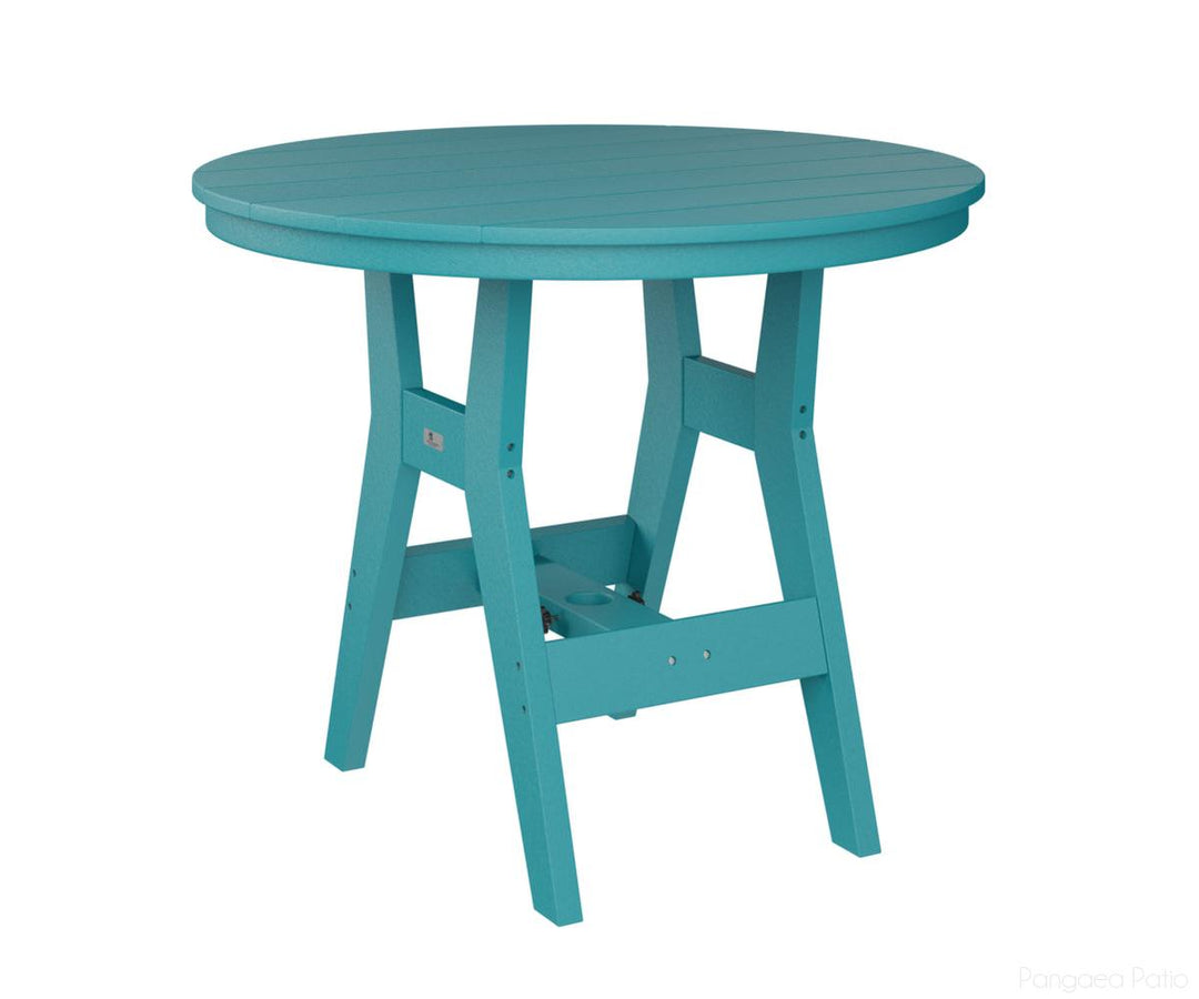 BGHRT0038ABB-Berlin Gardens-Harbor 38" Round Dining Table - Bar Height-Aruba Blue BG-Pangaea Patio