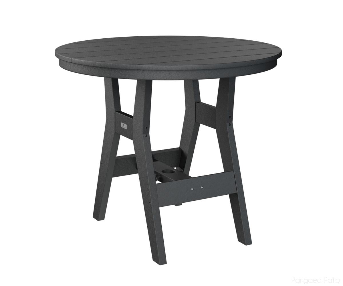 BGHRT0038BB-Berlin Gardens-Harbor 38" Round Dining Table - Bar Height-Black BG-Pangaea Patio