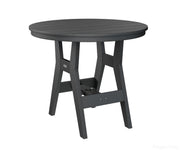 BGHRT0038BB-Berlin Gardens-Harbor 38" Round Dining Table - Bar Height-Black BG-Pangaea Patio