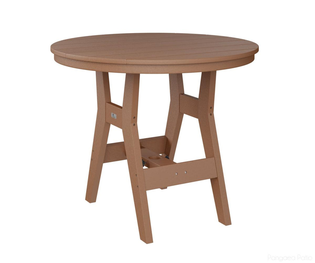 BGHRT0038CB-Berlin Gardens-Harbor 38" Round Dining Table - Bar Height-Cedar BG-Pangaea Patio
