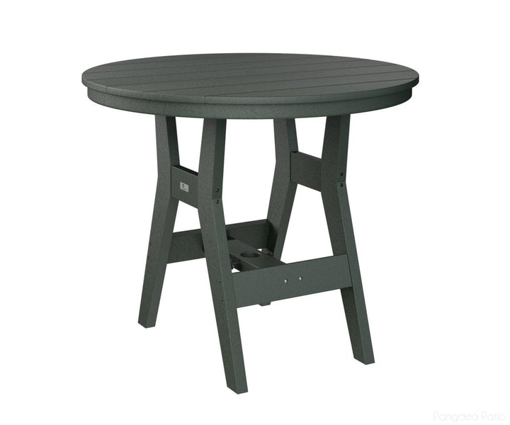 BGHRT0038GB-Berlin Gardens-Harbor 38" Round Dining Table - Bar Height-Green BG-Pangaea Patio