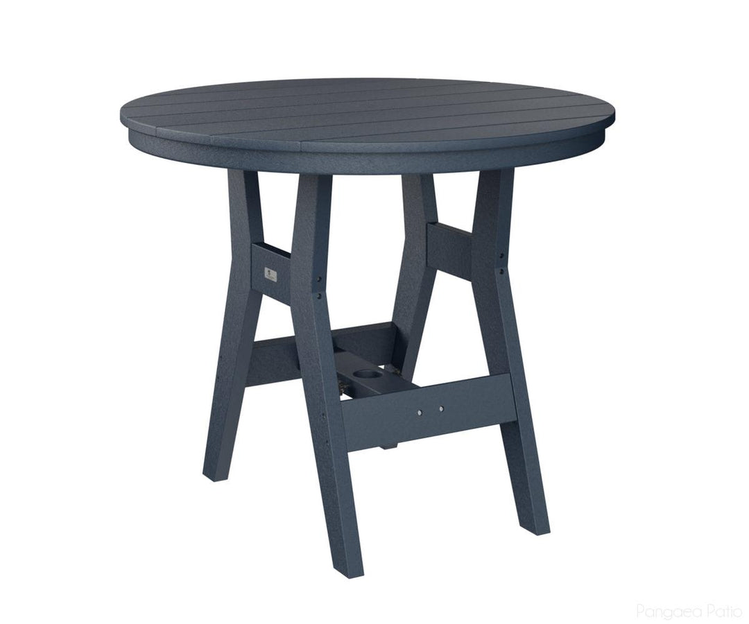 BGHRT0038NBB-Berlin Gardens-Harbor 38" Round Dining Table - Bar Height-Navy Blue BG-Pangaea Patio