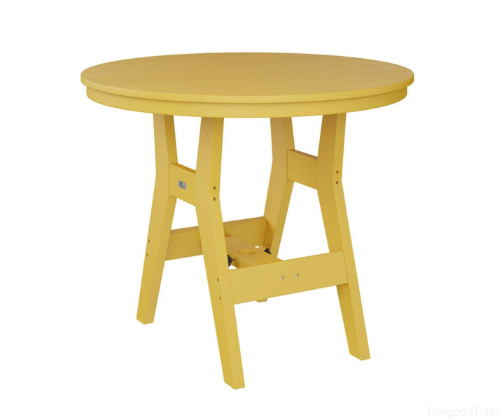 BGHRT0038SYB-Berlin Gardens-Harbor 38" Round Dining Table - Bar Height-Sunburst Yellow BG-Pangaea Patio