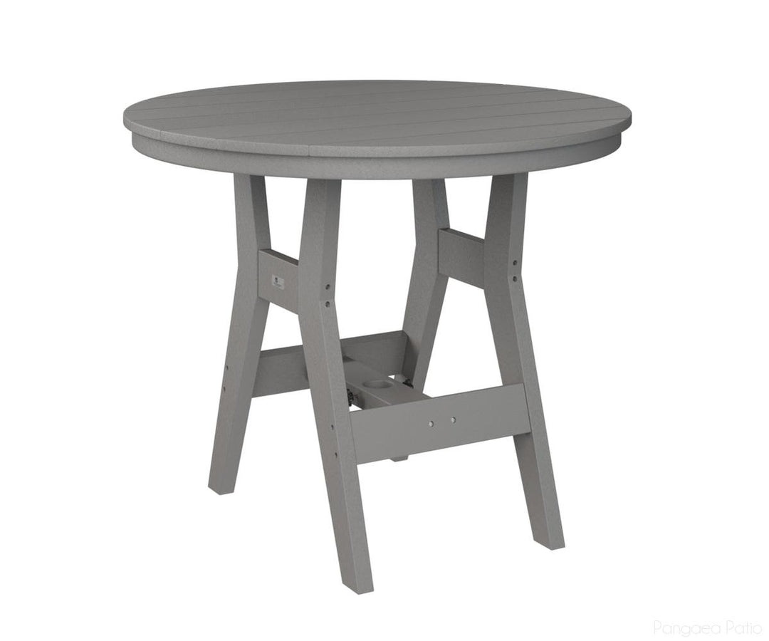 BGHRT0038LGC-Berlin Gardens-Harbor 38" Round Dining Table - Counter Height-Light Gray BG-Pangaea Patio