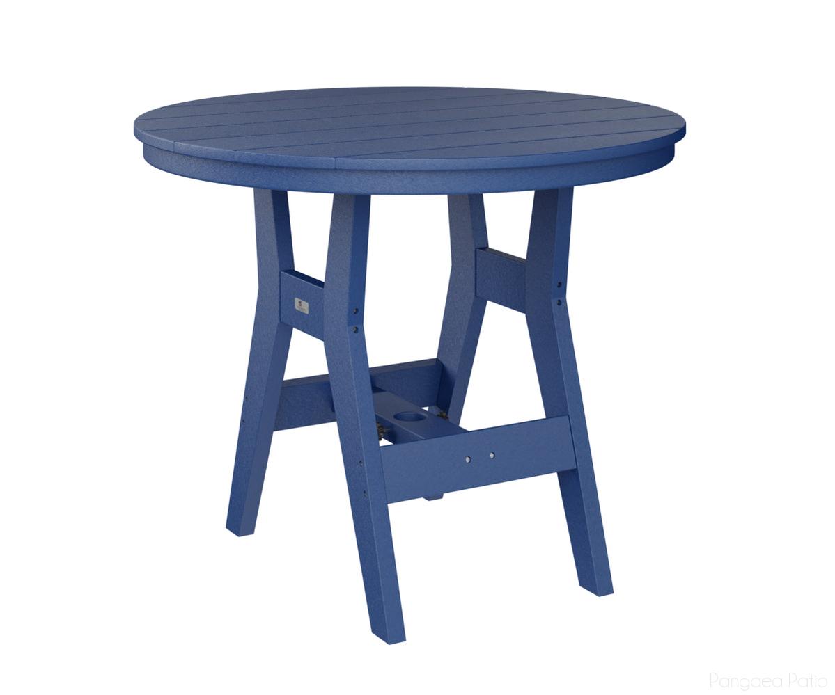 BGHRT0038PBC-Berlin Gardens-Harbor 38" Round Dining Table - Counter Height-Pacific Blue BG-Pangaea Patio
