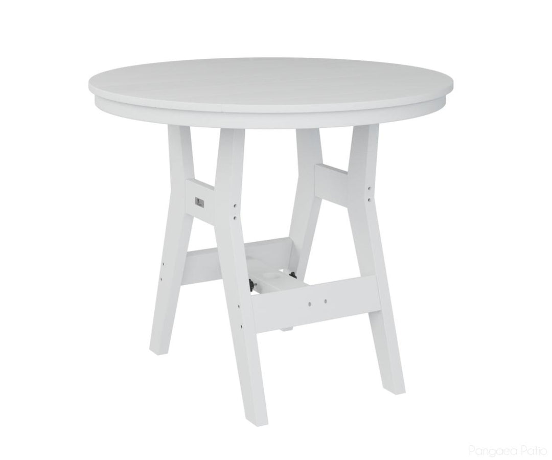 BGHRT0038WC-Berlin Gardens-Harbor 38" Round Dining Table - Counter Height-White BG-Pangaea Patio
