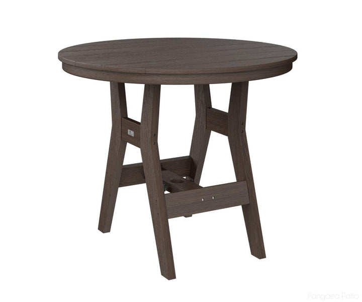 BGHRT0038DBW-Berlin Gardens-Harbor 38" Round Dining Table - Dining Height-Brazilian Walnut BG-Pangaea Patio