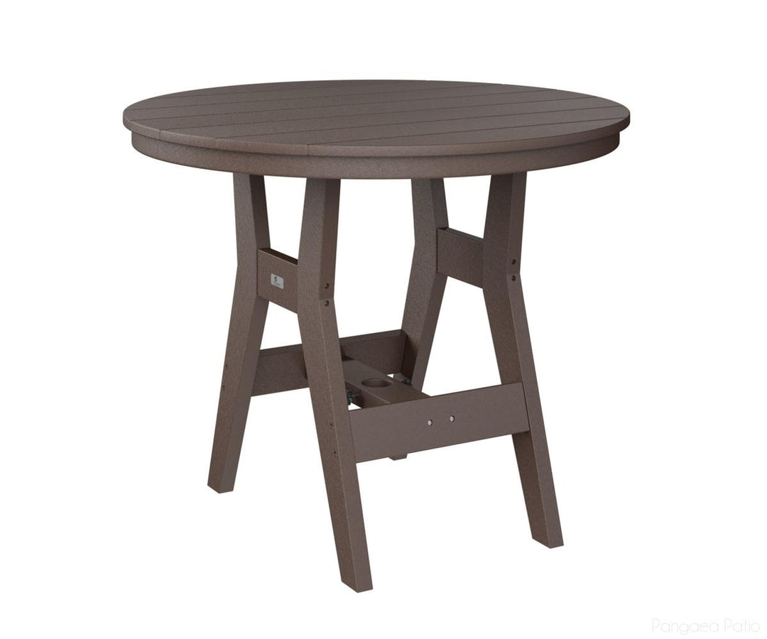 BGHRT0038DCB-Berlin Gardens-Harbor 38" Round Dining Table - Dining Height-Chocolate Brown BG-Pangaea Patio