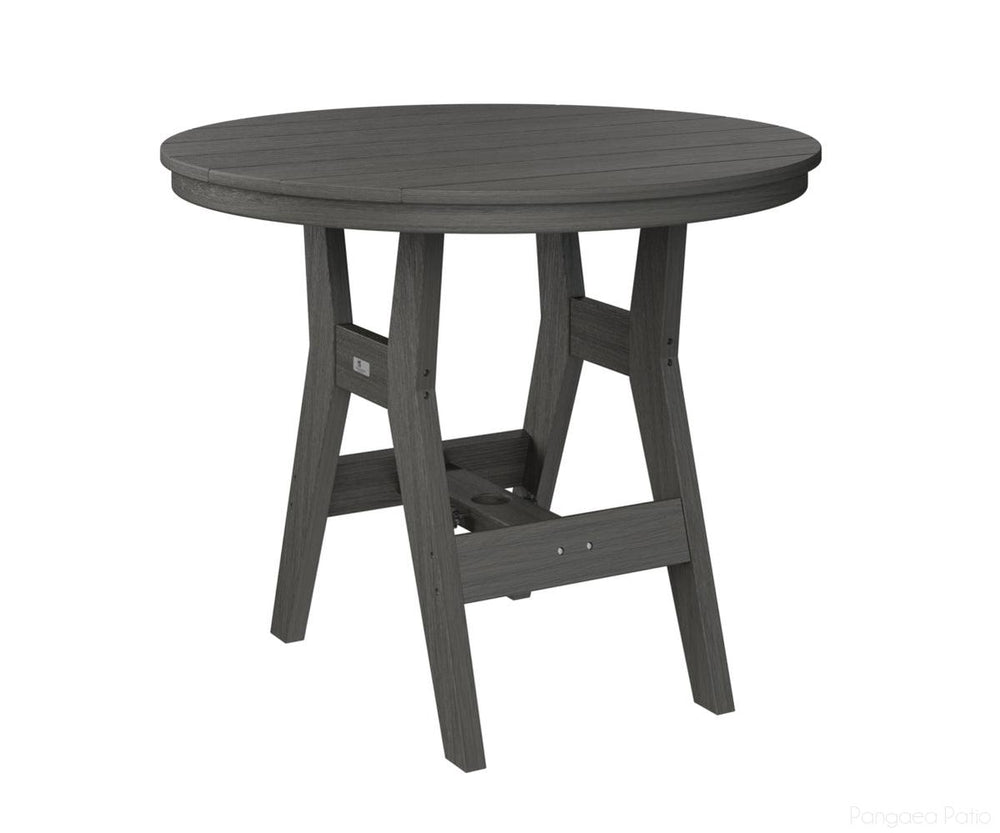 BGHRT0038DCG-Berlin Gardens-Harbor 38" Round Dining Table - Dining Height-Coastal Gray BG-Pangaea Patio