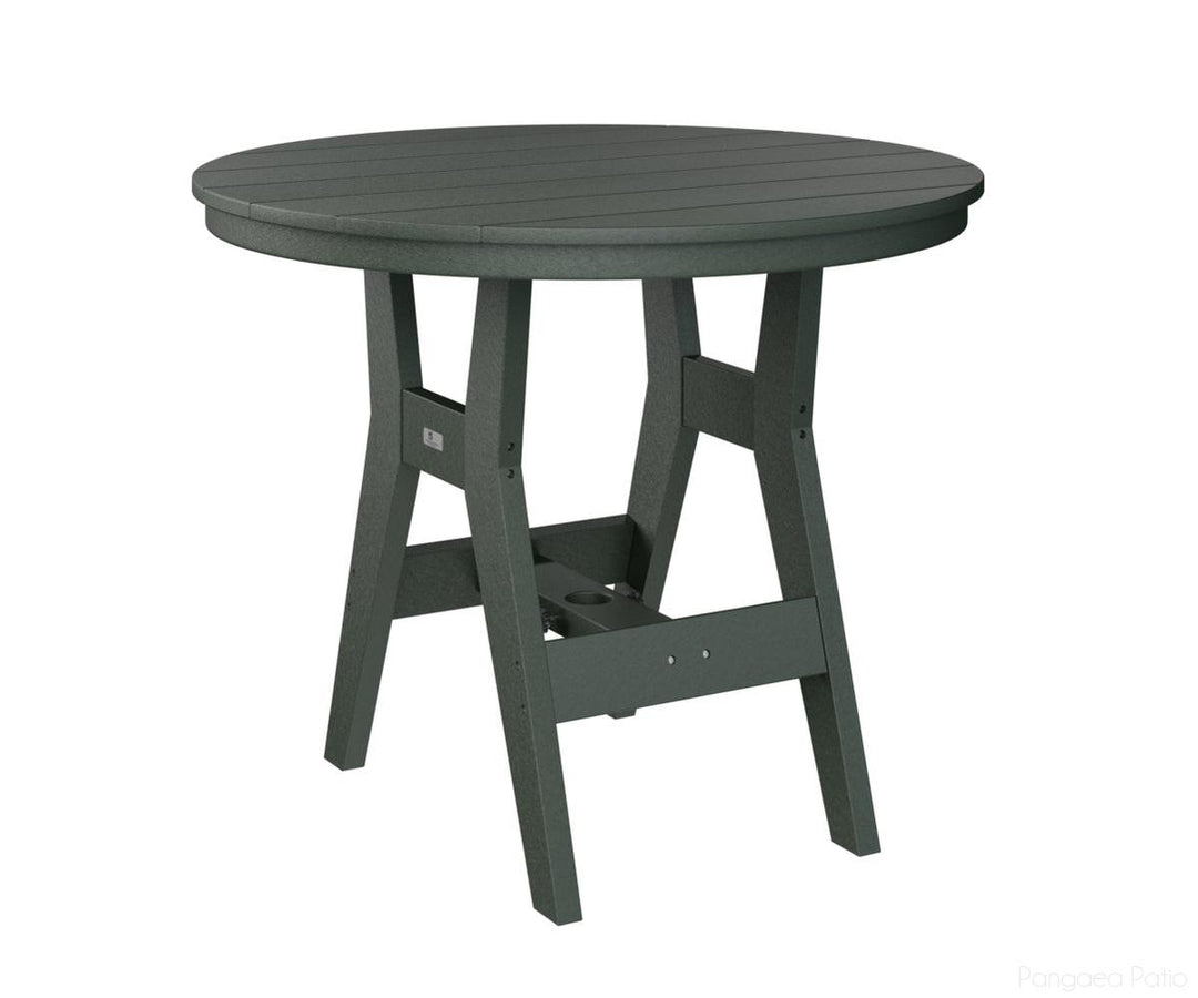 BGHRT0038DGN-Berlin Gardens-Harbor 38" Round Dining Table - Dining Height-Green BG-Pangaea Patio