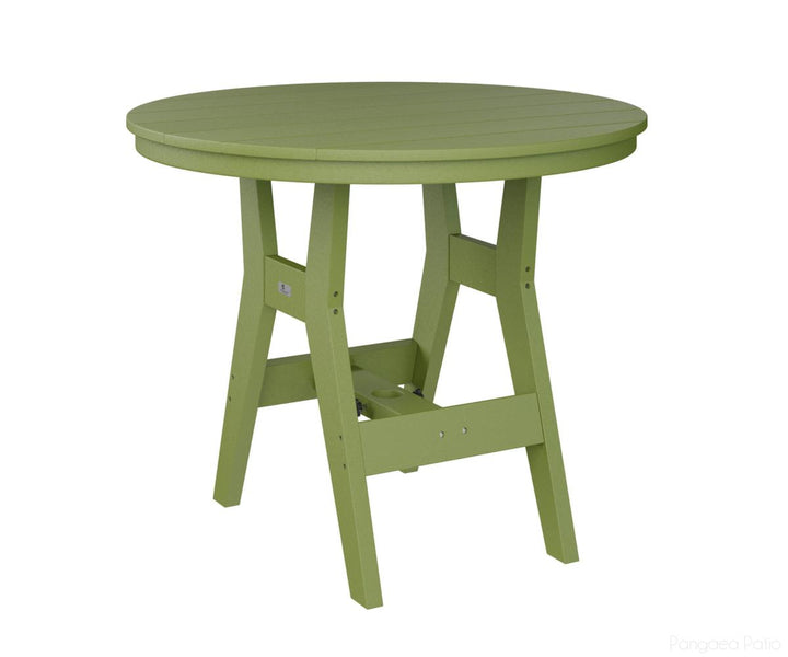 BGHRT0038DKG-Berlin Gardens-Harbor 38" Round Dining Table - Dining Height-Kiwi Green BG-Pangaea Patio