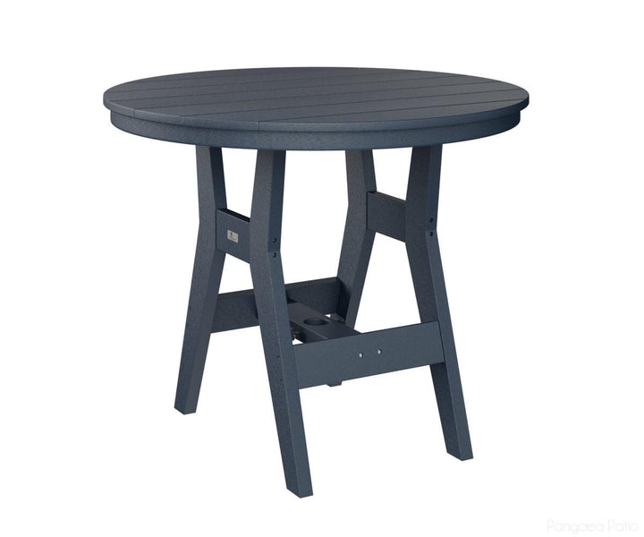 BGHRT0038DNB-Berlin Gardens-Harbor 38" Round Dining Table - Dining Height-Navy Blue BG-Pangaea Patio