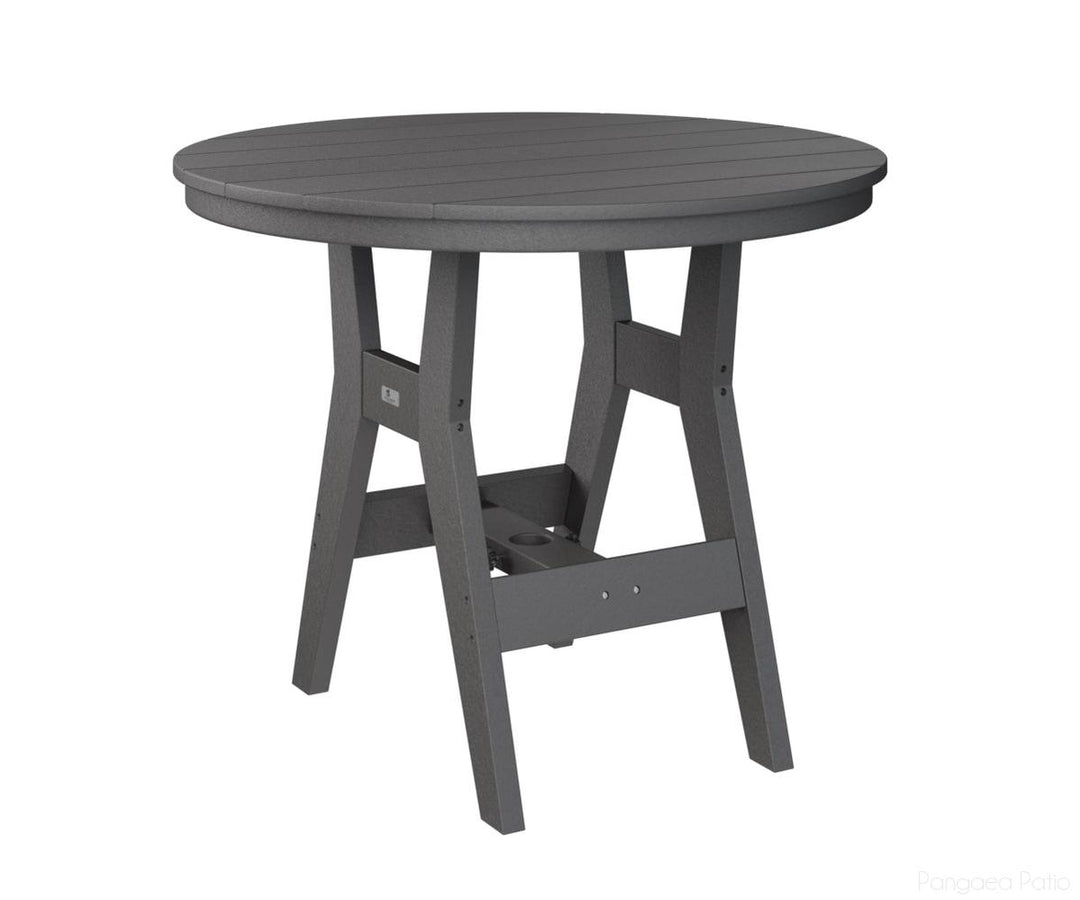BGHRT0038DSG-Berlin Gardens-Harbor 38" Round Dining Table - Dining Height-Smoke Gray BG-Pangaea Patio