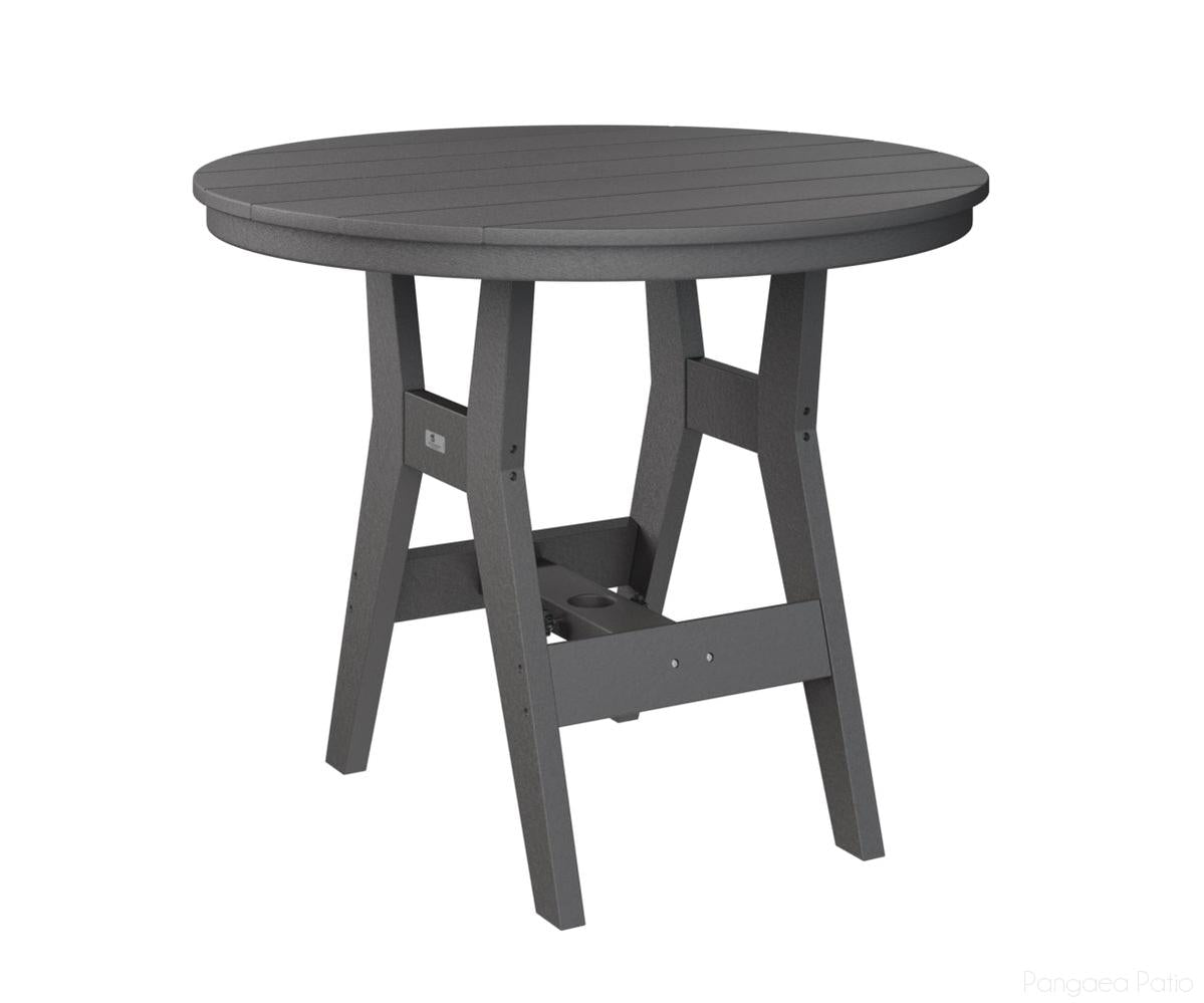 BGHRT0038DSG-Berlin Gardens-Harbor 38" Round Dining Table - Dining Height-Smoke Gray BG-Pangaea Patio