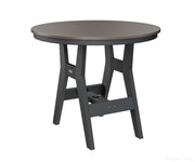 BGHHFT0038BBZBK-Berlin Gardens-Harbor 38" Round Table - Hammered Top - Bar Height-Bronze BG-Black BG-Pangaea Patio