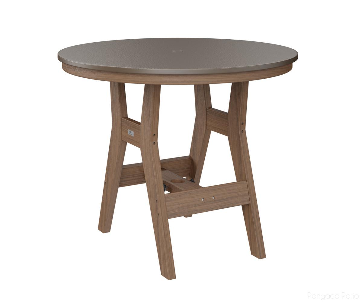 BGHHFT0038BBZAM-Berlin Gardens-Harbor 38" Round Table - Hammered Top - Counter Height-Bronze BG-Antique Mahogany BG-Pangaea Patio
