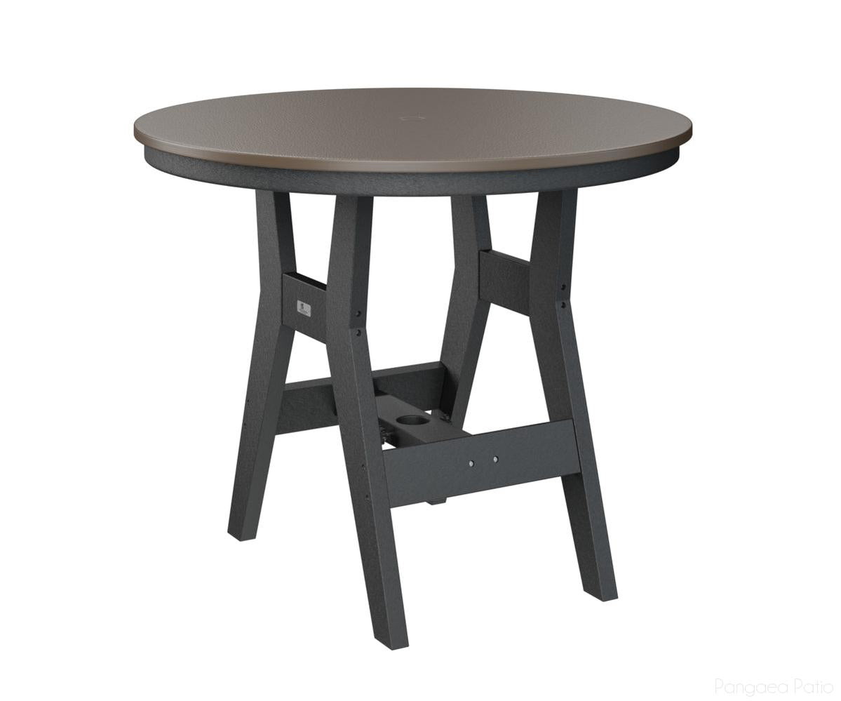 BGHHFT0038BBZBK-Berlin Gardens-Harbor 38" Round Table - Hammered Top - Counter Height-Bronze BG-Black BG-Pangaea Patio
