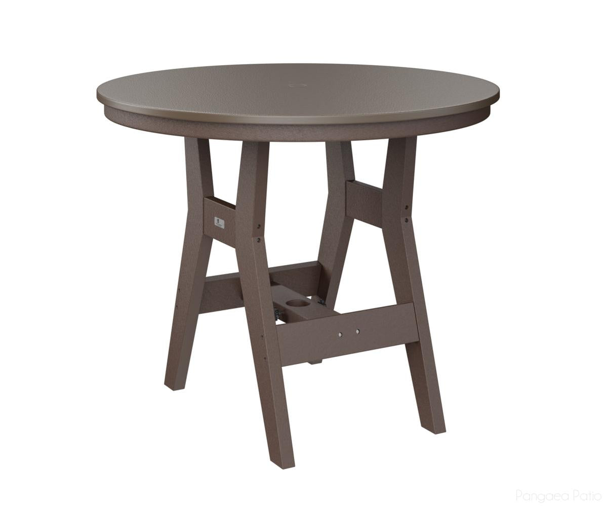 BGHHFT0038BBZCB-Berlin Gardens-Harbor 38" Round Table - Hammered Top - Counter Height-Bronze BG-Chocolate Brown BG-Pangaea Patio
