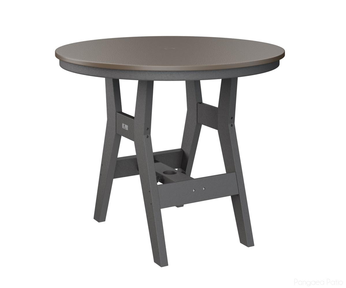 BGHHFT0038BBZSG-Berlin Gardens-Harbor 38" Round Table - Hammered Top - Counter Height-Bronze BG-Smoke Gray BG-Pangaea Patio