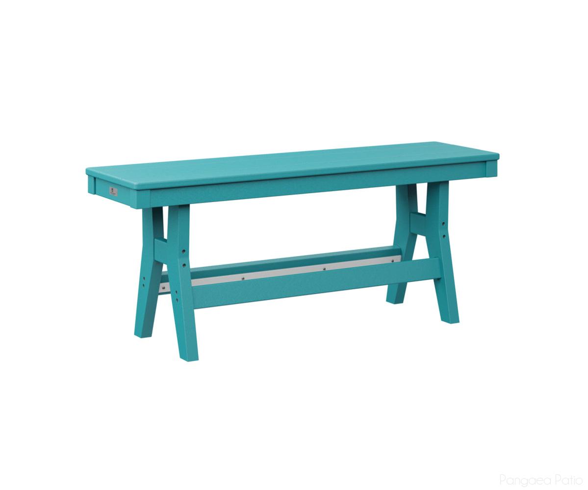 BGHB4418DAB-Berlin Gardens-Harbor 44" Bench-Dining-Aruba Blue BG-Pangaea Patio