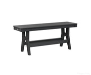 BGHB4418DB-Berlin Gardens-Harbor 44" Bench-Dining-Black BG-Pangaea Patio