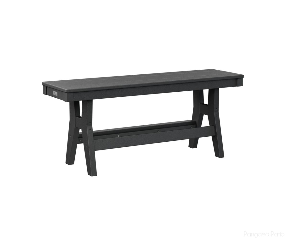 BGHB4418DB-Berlin Gardens-Harbor 44" Bench-Dining-Black BG-Pangaea Patio