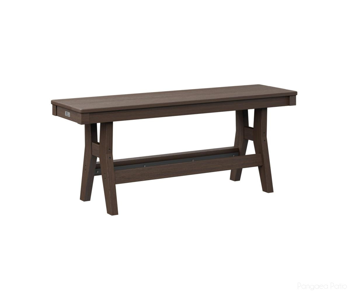 BGHB4418DBW-Berlin Gardens-Harbor 44" Bench-Dining-Brazilian Walnut BG-Pangaea Patio