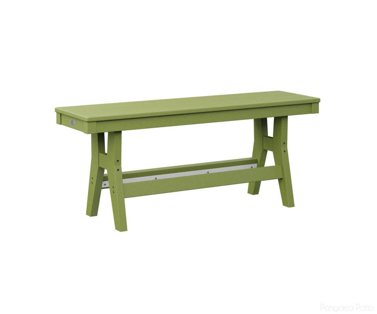 BGHB4418DKG-Berlin Gardens-Harbor 44" Bench-Dining-Kiwi Green BG-Pangaea Patio