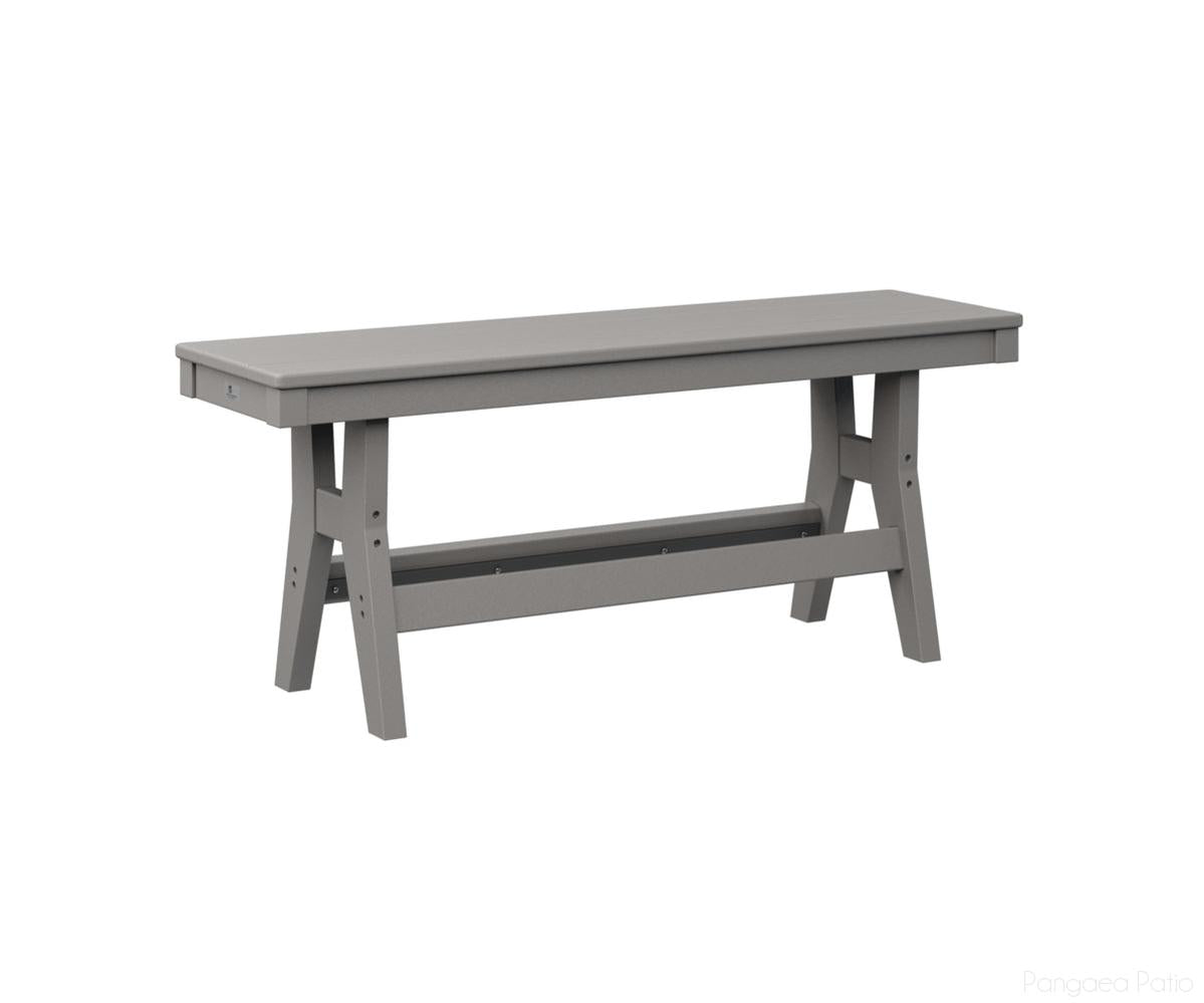 BGHB4418DLG-Berlin Gardens-Harbor 44" Bench-Dining-Light Gray BG-Pangaea Patio