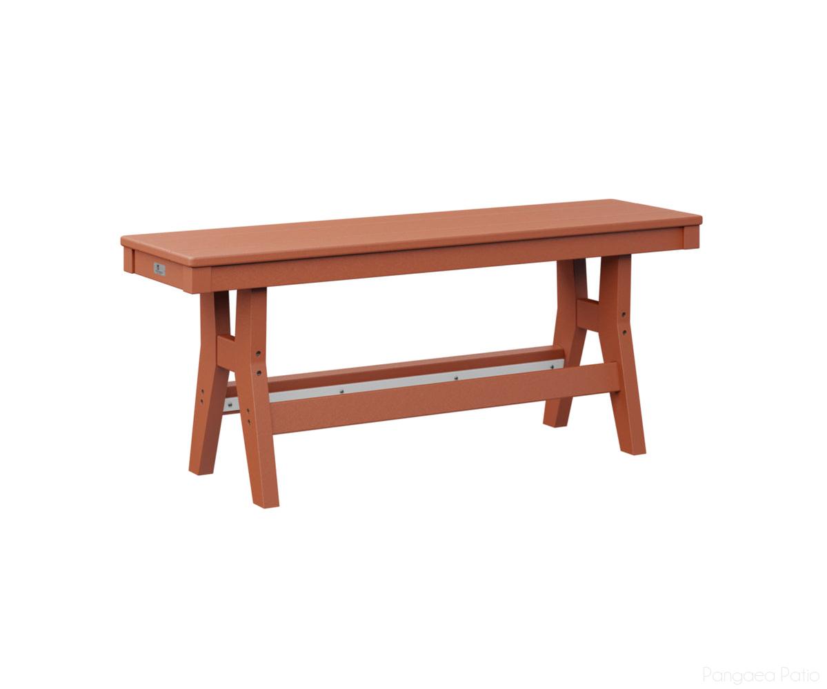 BGHB4418DMO-Berlin Gardens-Harbor 44" Bench-Dining-Mango Orange BG-Pangaea Patio