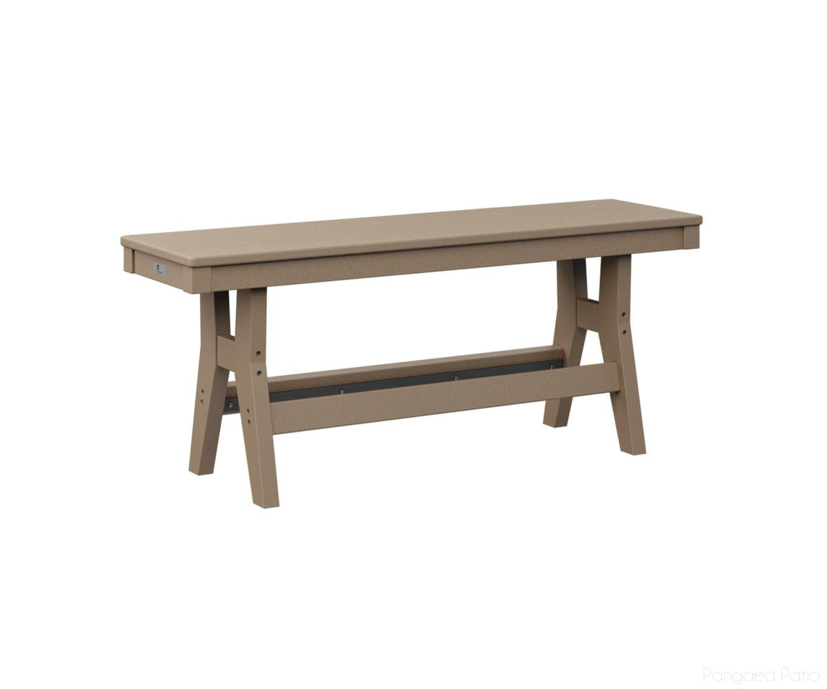 BGHB4418DWW-Berlin Gardens-Harbor 44" Bench-Dining-Weatherwood BG-Pangaea Patio