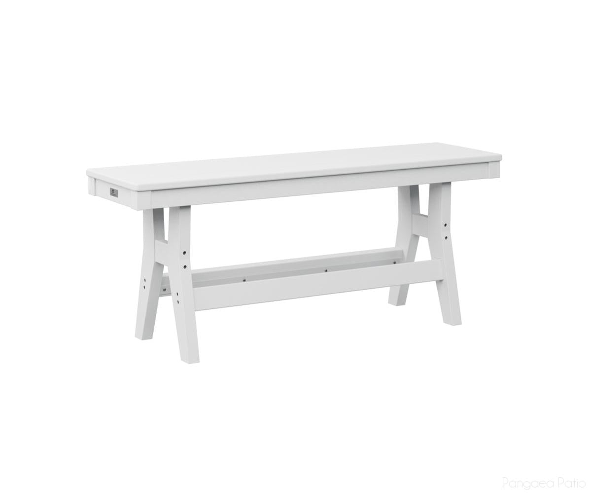 BGHB4418DW-Berlin Gardens-Harbor 44" Bench-Dining-White BG-Pangaea Patio